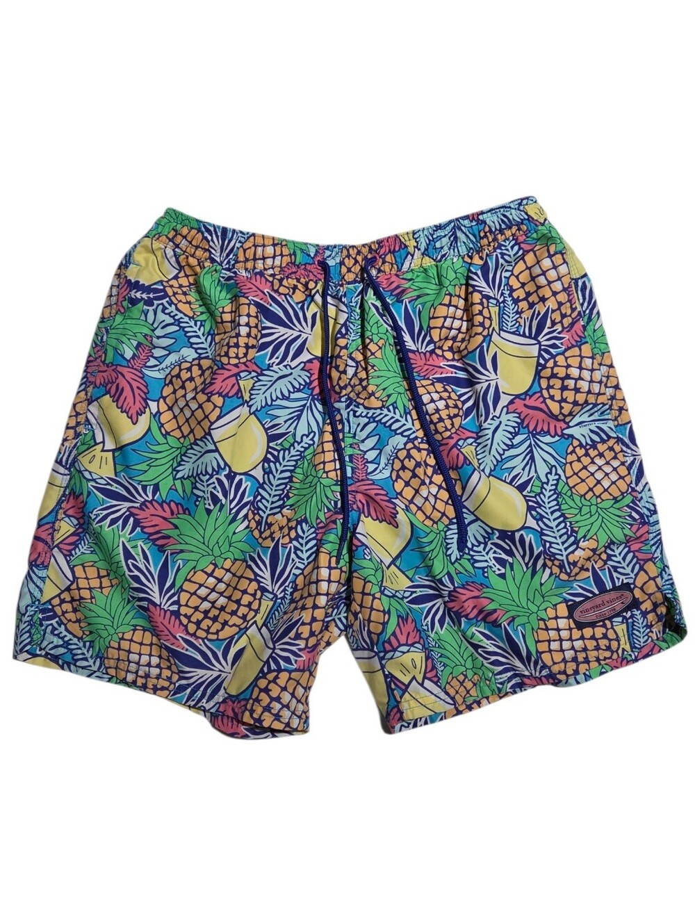 Vineyard Vines Tropical Pineapple Swim Trunks Mens Medium